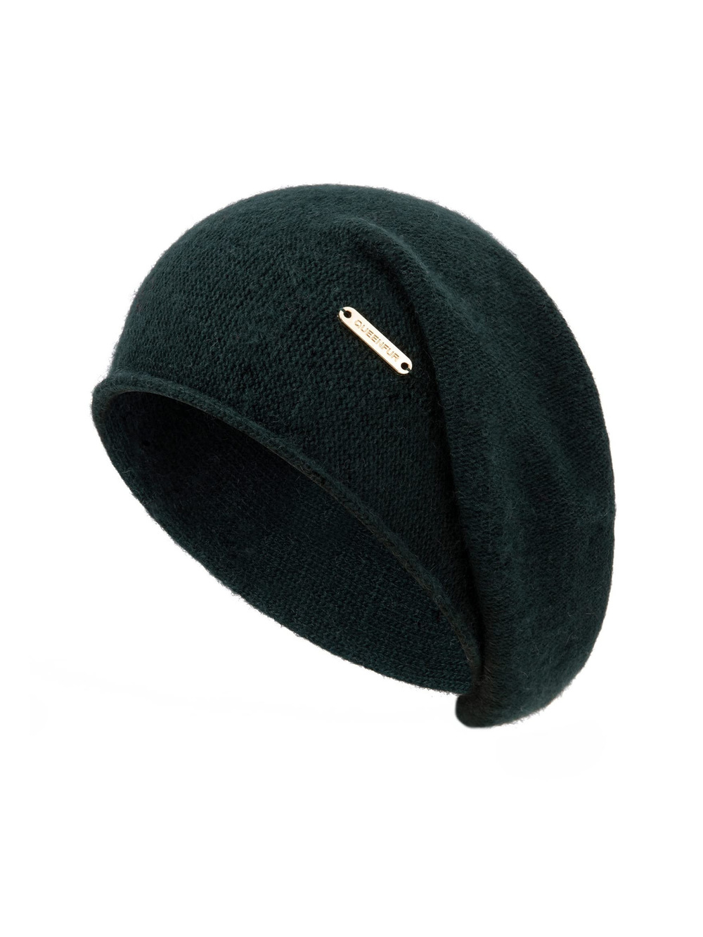 Knit Slouchy Beanie Hats for Women Cashmere Ski Cap | Dark Olive | Size OS